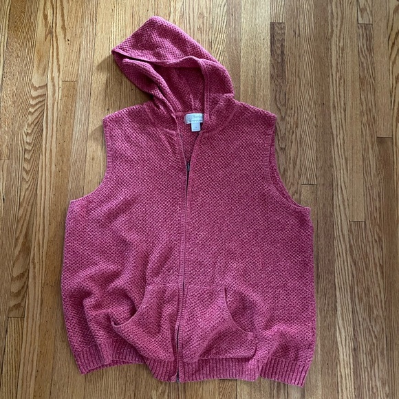 Sz 1x CJ Banks Zip Up Sweater Vest - Picture 1 of 6